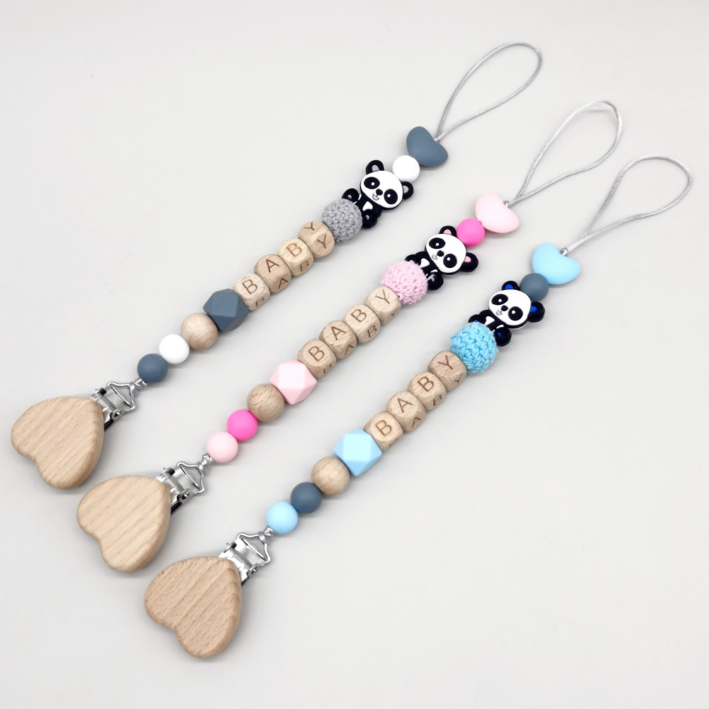 Baby Products Name - Corrente de chupeta de bebê personalizada
