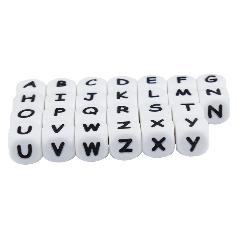 Contas de letras de silicone p - Baby Products Name avaliação e preço