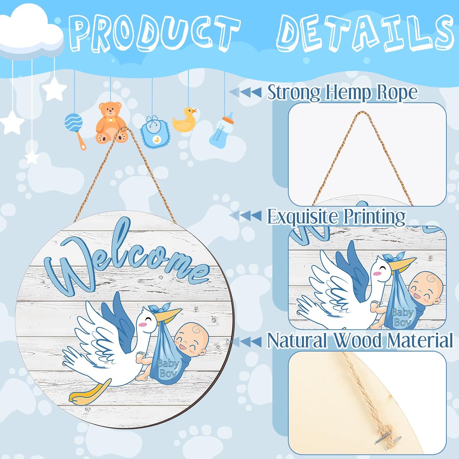 Bebê menino sinal de porta gên - Baby Products Name avaliação e preço